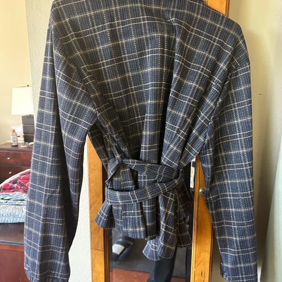 ModCloth Navy Checkered Blazer - Picture 4 of 6